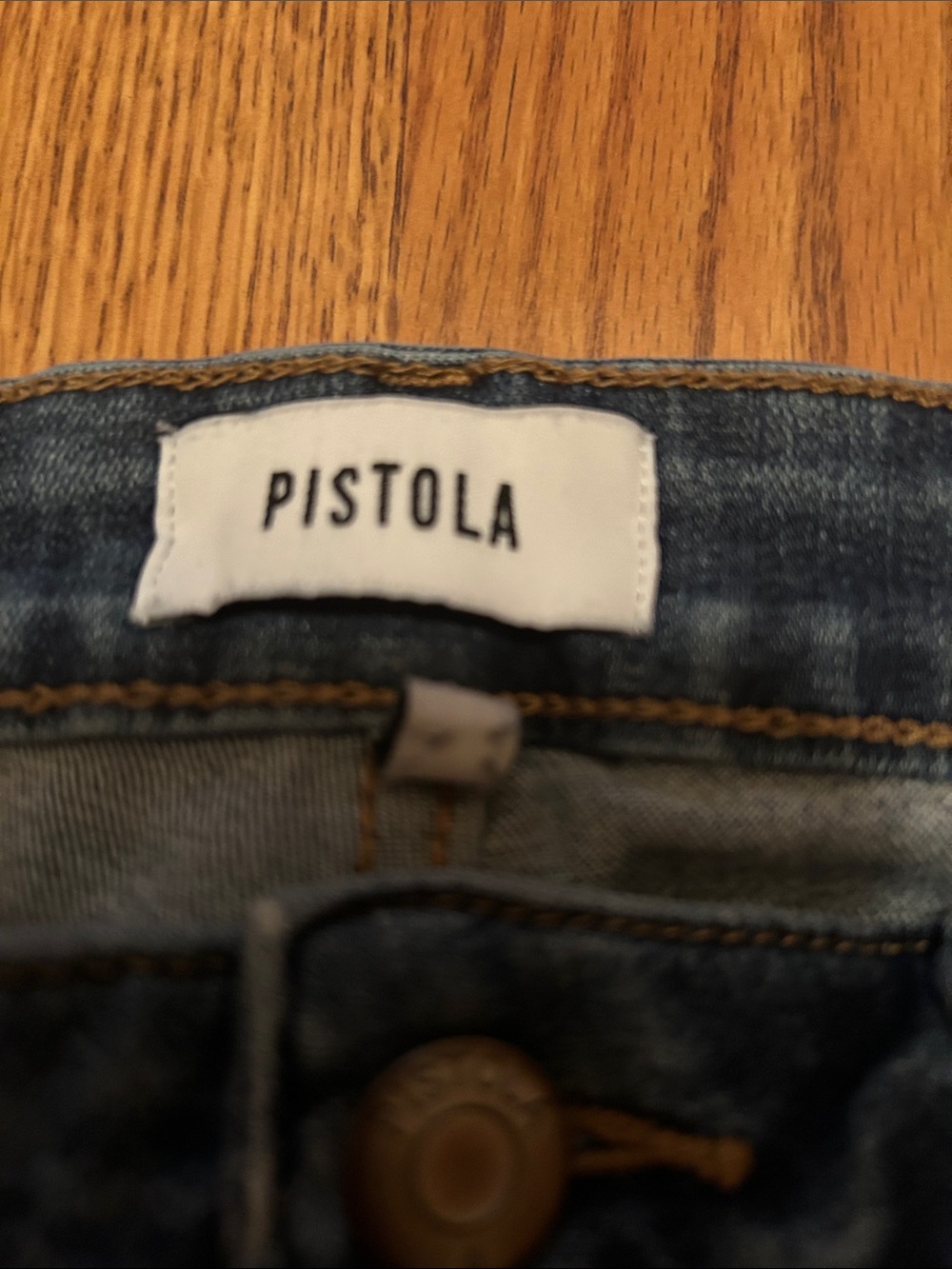 pistola Dark Washed Skinny Jeans with Frayed Hem - Picture 2 of 9